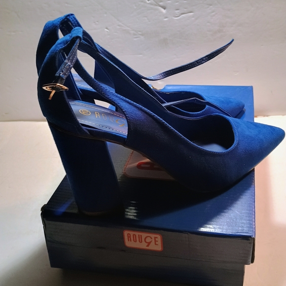 Rouge Helium Elegant Royal Blue Heels - Picture 3 of 5
